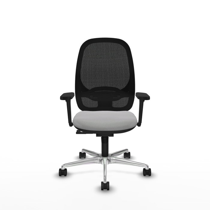 PIQUERAS Y CRESPO Silla de oficina Cilanco con mecanismo Sincro Gris claro y Negro