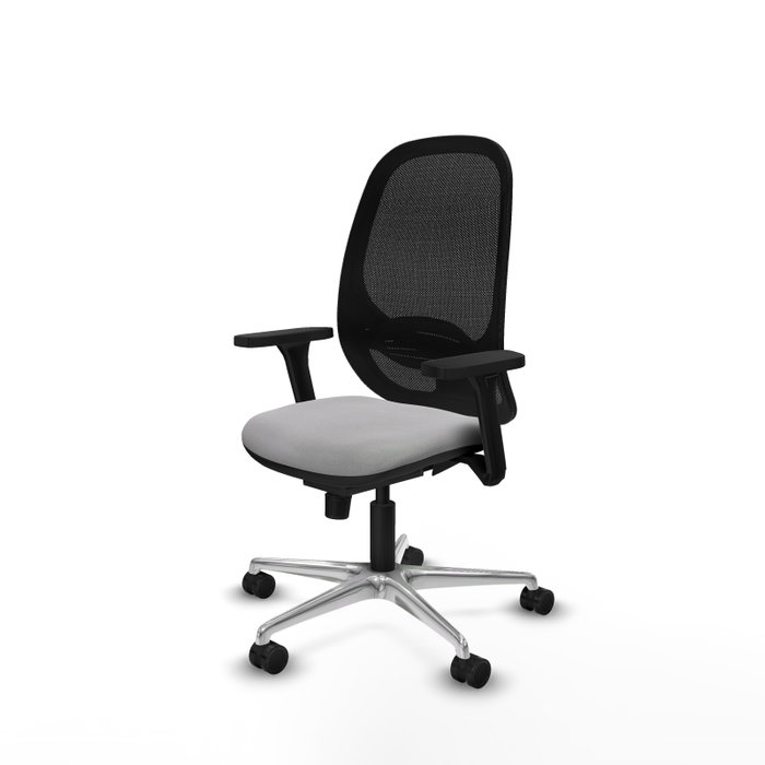 PIQUERAS Y CRESPO Silla de oficina Cilanco con mecanismo Sincro Gris claro y Negro