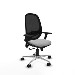 PIQUERAS Y CRESPO Silla de oficina Cilanco con mecanismo Sincro Gris claro y Negro