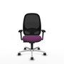 PIQUERAS Y CRESPO Silla de oficina Cilanco con mecanismo Sincro, Morado y Negro