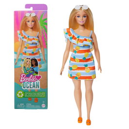 Barbie Hlp92 Muñeca Barbie Loves The Ocean Vestido Flores Mattel Fabricada con Plástico Reciclado
