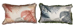 DKD Home Decor Cojín de Poliéster con Diseño de Hojas, Surtido de Colores