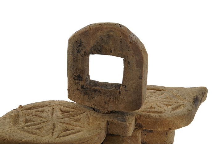 DKD Home Decor Caja Item Home Teca Natural 28x20x10 cm (2 Unidades)