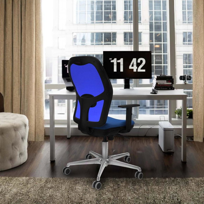 PIQUERAS Y CRESPO Silla de oficina Jorquera con mecanismo Sincro, Azul y Gris