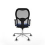 PIQUERAS Y CRESPO Silla de oficina Jorquera con mecanismo Sincro, Azul y Gris