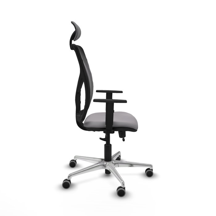 PIQUERAS Y CRESPO Silla de oficina Motilla con mecanismo Sincro/Traslack, Gris y Negro