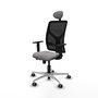 PIQUERAS Y CRESPO Silla de oficina Motilla con mecanismo Sincro/Traslack, Gris y Negro