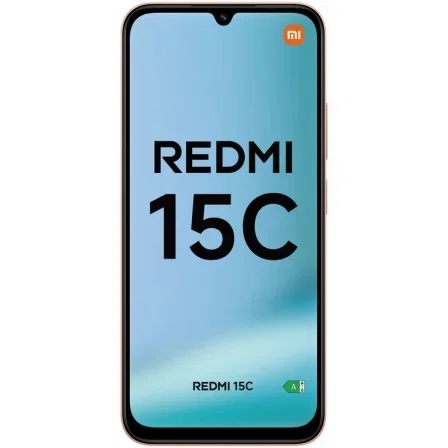 Xiaomi Smartphone Redmi 15C 4GB RAM 128GB, Pantalla 6.9' 120Hz, Batería 6000 mAh, Carga 33W, Cámara 50MP, Resistencia IP64, Color Naranja