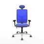 PIQUERAS Y CRESPO Silla de oficina Motilla con mecanismo Sincro/Traslack Azul
