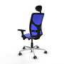 PIQUERAS Y CRESPO Silla de oficina Motilla con mecanismo Sincro/Traslack Azul