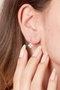 Heliophilia Silver ELKMD50490 Pendientes de Plata de Ley 925 Rosa Resistente al Deslustre Hipoalergénicos Elegantes para Mujer
