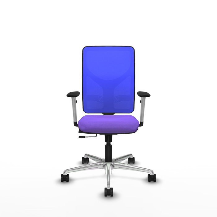 PIQUERAS Y CRESPO Silla de oficina Motilla con mecanismo Sincro/Traslack, Tela Lila y Malla Azul PIQUERAS Y CRESPO Silla de oficina Motilla con mecanismo Sincro/Traslack, Tela Lila y Malla Azul