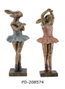 DKD Home Decor Figura de Resina Bailarina Pack de 2