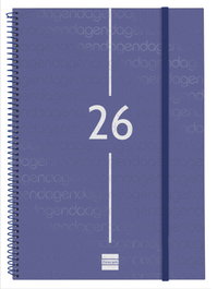 Finocam Agenda Espiral E40 210x297 mm Svh Tapa Pp Azul 2026