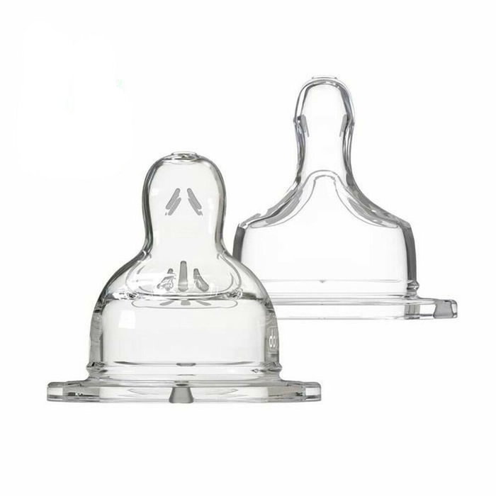 Dodie Flat Tet Cuello ancho 0-6 meses Silicona