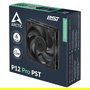 ARCTIC P12 PRO PST Ventilador 12CM Negro 77 CFM 3000 RPM 6 Años Garantía