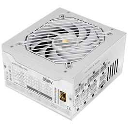 Mars Gaming MPB850PSIW Fuente de Alimentación 850W ATX 3.1 80+ Gold Modular Blanca, Ventilador 140mm Silencioso 12 dB, Conector 12V 2x6 para PCIe 5.1