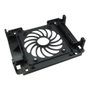 Inter-Tech Einbaurahmen 88885214 Negro, Marco de Montaje 1 Bahía 5,25 para 1 HDD/SSD 2,5/3,5 y 1 Ventilador 12 cm