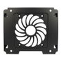 Inter-Tech Einbaurahmen 88885214 Negro, Marco de Montaje 1 Bahía 5,25 para 1 HDD/SSD 2,5/3,5 y 1 Ventilador 12 cm