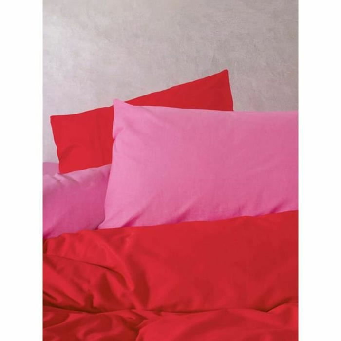 Aucune Juego de cama Rojo 100% Algodón con funda nórdica y 2 fundas de almohada