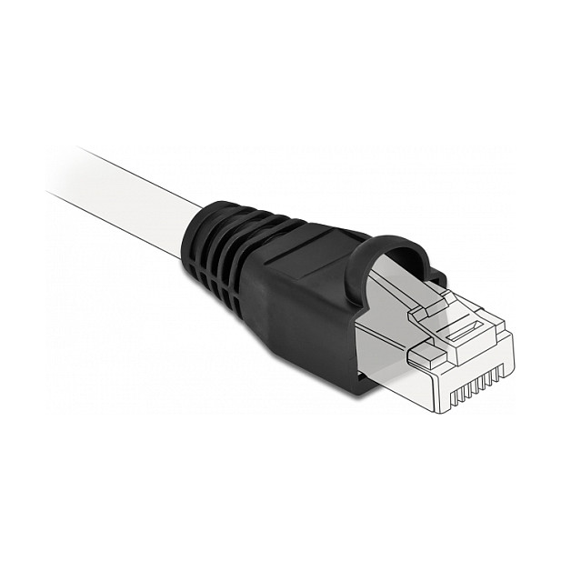 DeLOCK Alivio de tensión para conector RJ45, Negro, 20 unidades