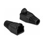 DeLOCK Alivio de tensión para conector RJ45, Negro, 20 unidades
