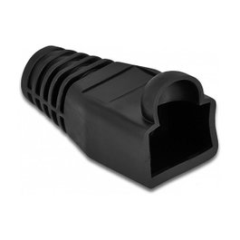 DeLOCK Alivio de tensión para conector RJ45, Negro, 20 unidades