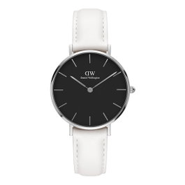 Daniel Wellington DW00100284 Petite con correa de cuero blanca