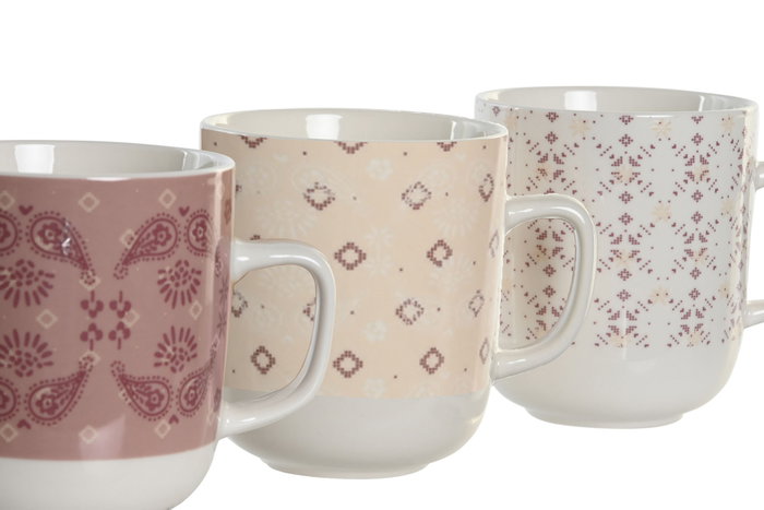 DKD Home Decor Mug Colección Pixel Love Estilo Scandi Rosa Blanco Azul Porcelana 8.5 x 10 x 12 cm 380ml Apto Microondas Lavavajillas (6 Unidades) DKD Home Decor Mug Colección Pixel Love Estilo Scandi Rosa Blanco Azul Porcelana 8.5 x 10 x 12 cm 380ml Apto Microondas Lavavajillas (6 Unidades)