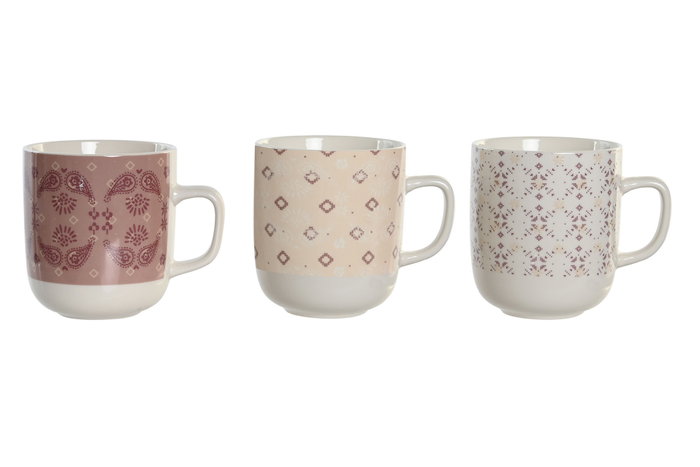 DKD Home Decor Mug Colección Pixel Love Estilo Scandi Rosa Blanco Azul Porcelana 8.5 x 10 x 12 cm 380ml Apto Microondas Lavavajillas (6 Unidades) DKD Home Decor Mug Colección Pixel Love Estilo Scandi Rosa Blanco Azul Porcelana 8.5 x 10 x 12 cm 380ml Apto Microondas Lavavajillas (6 Unidades)