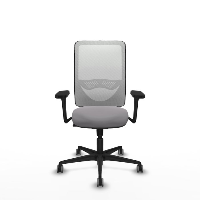 PIQUERAS Y CRESPO Silla de oficina Zulema con mecanismo Sincro, Gris y Blanco