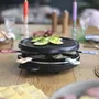Livoo Raclette DOC207P para 6 personas, 800W, puerta grill extraíble, 6 espátulas y 6 ollas para fondue