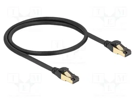 DeLOCK Cable de red RJ45 Cat.6A S/FTP negro 50 cm