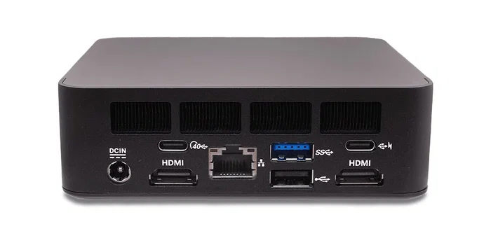 Aopen DEN5128 - Mini PC Negro, Procesador Intel, SSD 128 GB M.2, Memoria RAM 8 GB DDR4, Windows, HDMI 2.0