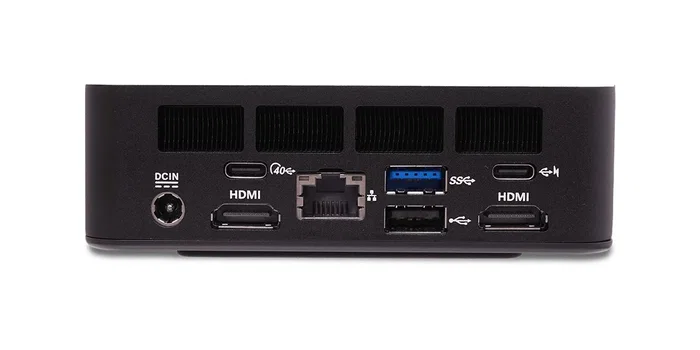 Aopen DEN5128 - Mini PC Negro, Procesador Intel, SSD 128 GB M.2, Memoria RAM 8 GB DDR4, Windows, HDMI 2.0