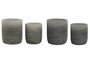 DKD Home Decor Macetero Moderno Azul Gris Cemento Set de 2 Piezas 17 x 20 x 17 cm