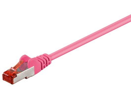 MicroConnect Cable de Red CAT6 F/UTP 0,25m Rosa