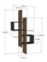 Emse Estantería de Pared Sapphire Oak, White - Moderna y Novedosa Estantería de Pared con Múltiples Estantes, Roble Zafiro y Blanco, 53.8x108x19.6 cm