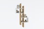 Emse Estantería de Pared Sapphire Oak, White - Moderna y Novedosa Estantería de Pared con Múltiples Estantes, Roble Zafiro y Blanco, 53.8x108x19.6 cm