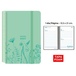 Senfort Agenda Anual 2027 Foam Spring Verde Pastel