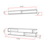 Hanah Home Mueble de TV Moderno Escandinavo Blanco y Negro 176cm, Estantería de Pared 150cm