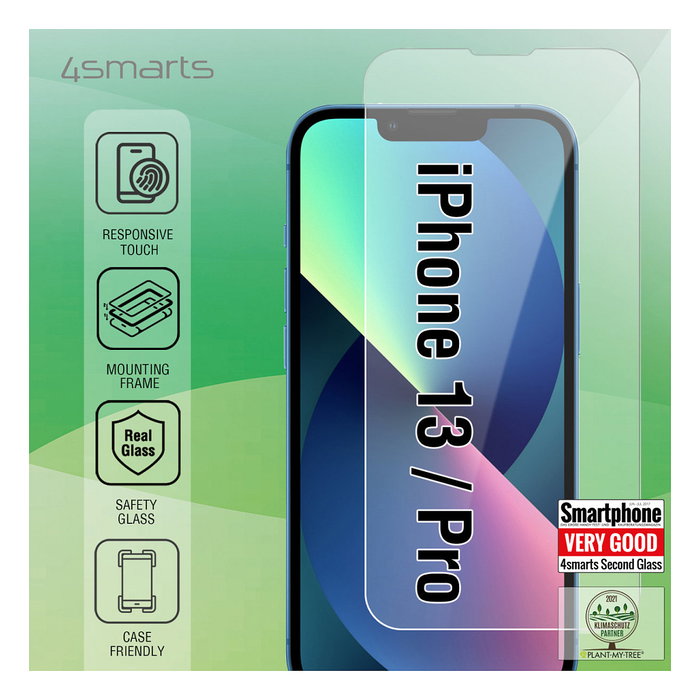 4smarts Protector de Pantalla X-Pro Clear para iPhone 16e, iPhone 13, iPhone 13 Pro