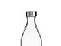 Vivalto Botella de Vidrio Cuadrada con Tapon de Acero Inoxidable 1 Litro 1000ml, Capacidad 1L Transparente, Dimensiones 8.5x25.5x8.5 cm (Set de 12)