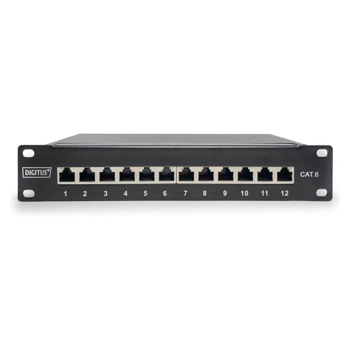 Digitus DN-91612S Patchpanel CAT 6 Clase E Apantallado 12 Puertos Digitus DN-91612S Patchpanel CAT 6 Clase E Apantallado 12 Puertos