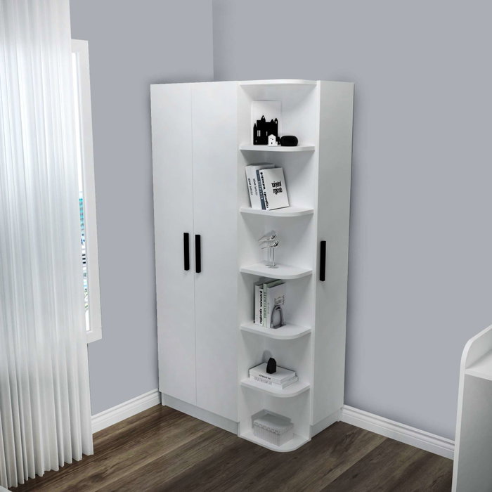 Hanah Home Armario Blanco 90x181.8x50 cm