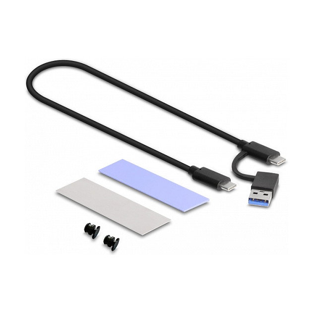 DeLOCK Carcasa Externa USB Tipo C para M.2 NVMe PCIe o SATA SSD