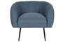 DKD Home Decor Sillón de Poliéster y Metal Azul y Dorado