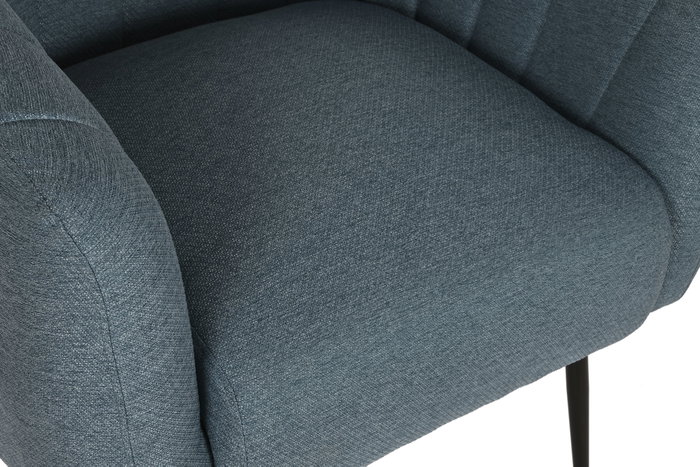 DKD Home Decor Sillón de Poliéster y Metal Azul y Dorado DKD Home Decor Sillón de Poliéster y Metal Azul y Dorado