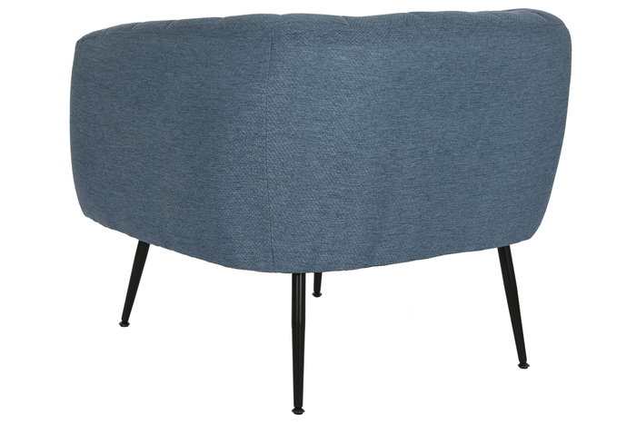 DKD Home Decor Sillón de Poliéster y Metal Azul y Dorado DKD Home Decor Sillón de Poliéster y Metal Azul y Dorado