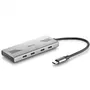 NGS Hub USB-C Wonder4-C 4 Puertos USB Tipo-C Gris Aluminio 5 Gbps